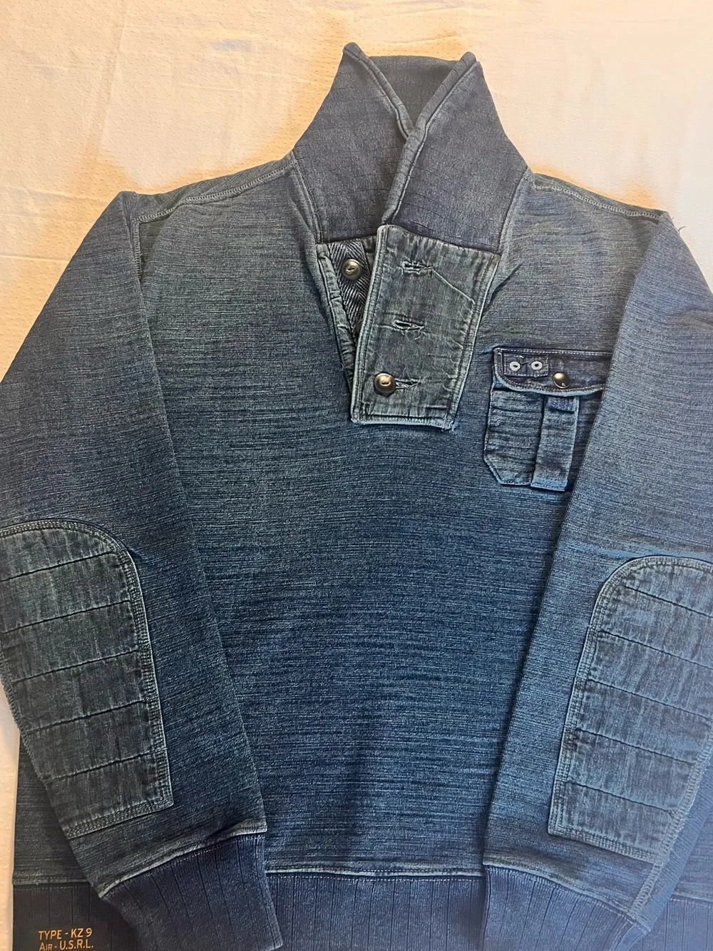 Polo by Ralph Lauren vintage Indigo Knit Pullover Jacket
